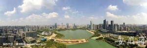 航拍合肥天鵝湖隧道進行主體結構施工（多圖）