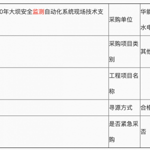 黃登·大華橋水電廠黃登?大華橋電廠“兩站”2020年大壩安全監(jiān)測自動化系統(tǒng)現(xiàn)場技術(shù)支 ...