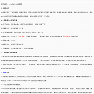 哈爾濱冰雪大世界四季冰雪項目巖土檢測、監測工程采購公告 ... ...