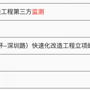 宿松路（南二環-深圳路）快速化改造工程第三方監測招標公告 ...