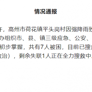 2人搶救無效死亡！廣東高州發生山體滑坡
