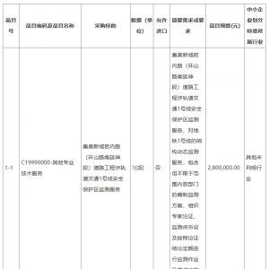 集美新城巖內路（環山路南延伸段）道路工程涉軌道交通1號線安全保護區監測服務公開招 ...